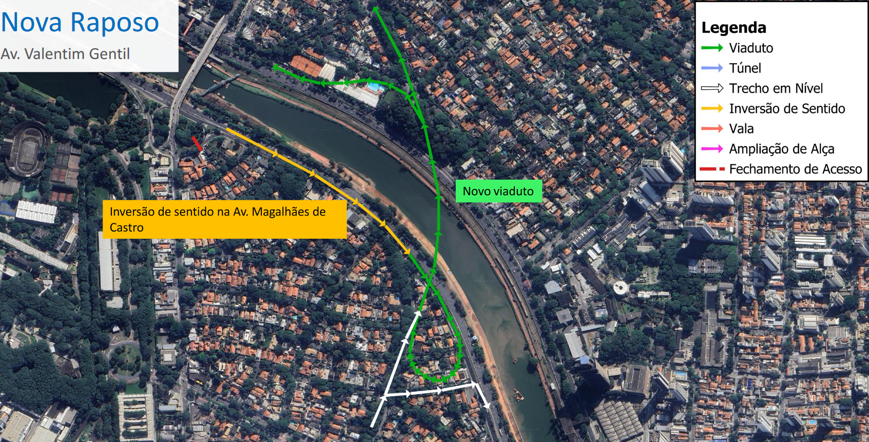 Sem debate, projeto para a Raposo Tavares prevê viaduto em Alto dos Pinheiros; SAAP é contra