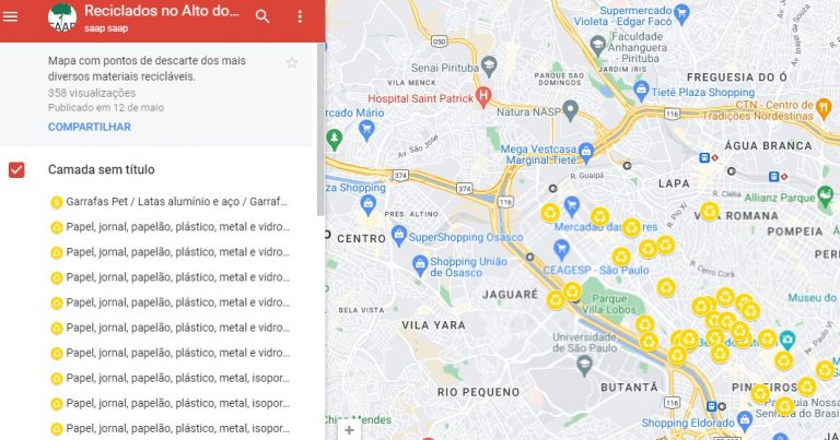Saiba onde reciclar isopor, vidro, raio-X, pilhas e outros materiais em Alto dos Pinheiros