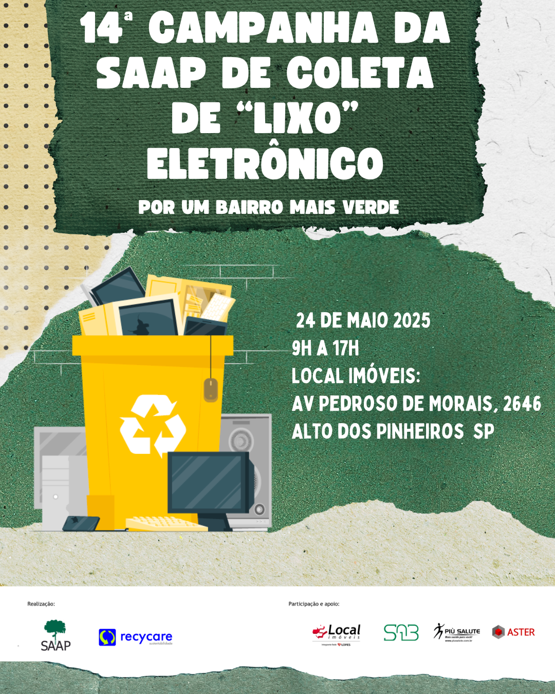 Campanha de reciclagem da SAAP vai distribuir mudas de plantas aromáticas