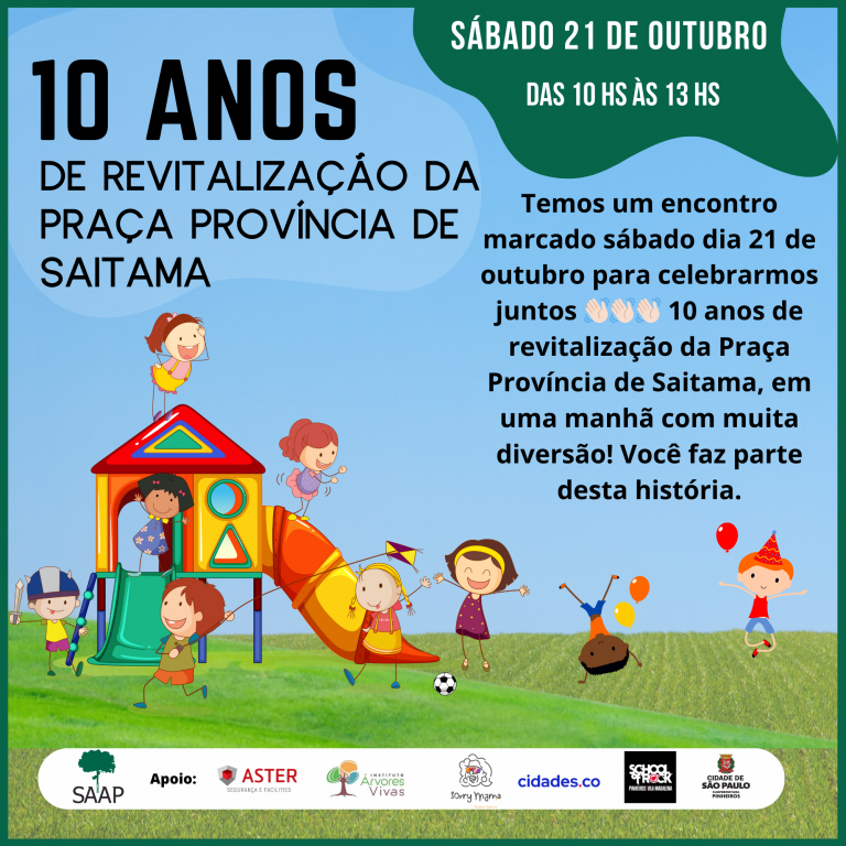 Evento vai comemorar 10 anos de união pela praça Província de Saitama. Participe!