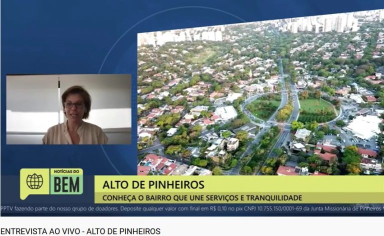 Qualidades de Alto dos Pinheiros são fruto de união de esforços, diz presidente da SAAP a canal do YouTube