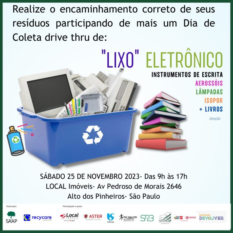 Veja o que você pode levar para reciclar na campanha da SAAP