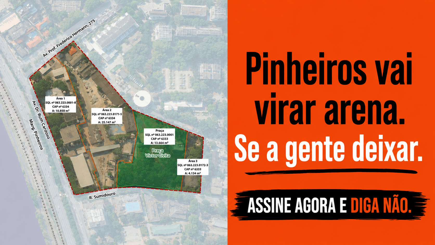 Abaixo-assinado contra o projeto Hub Pinheiros