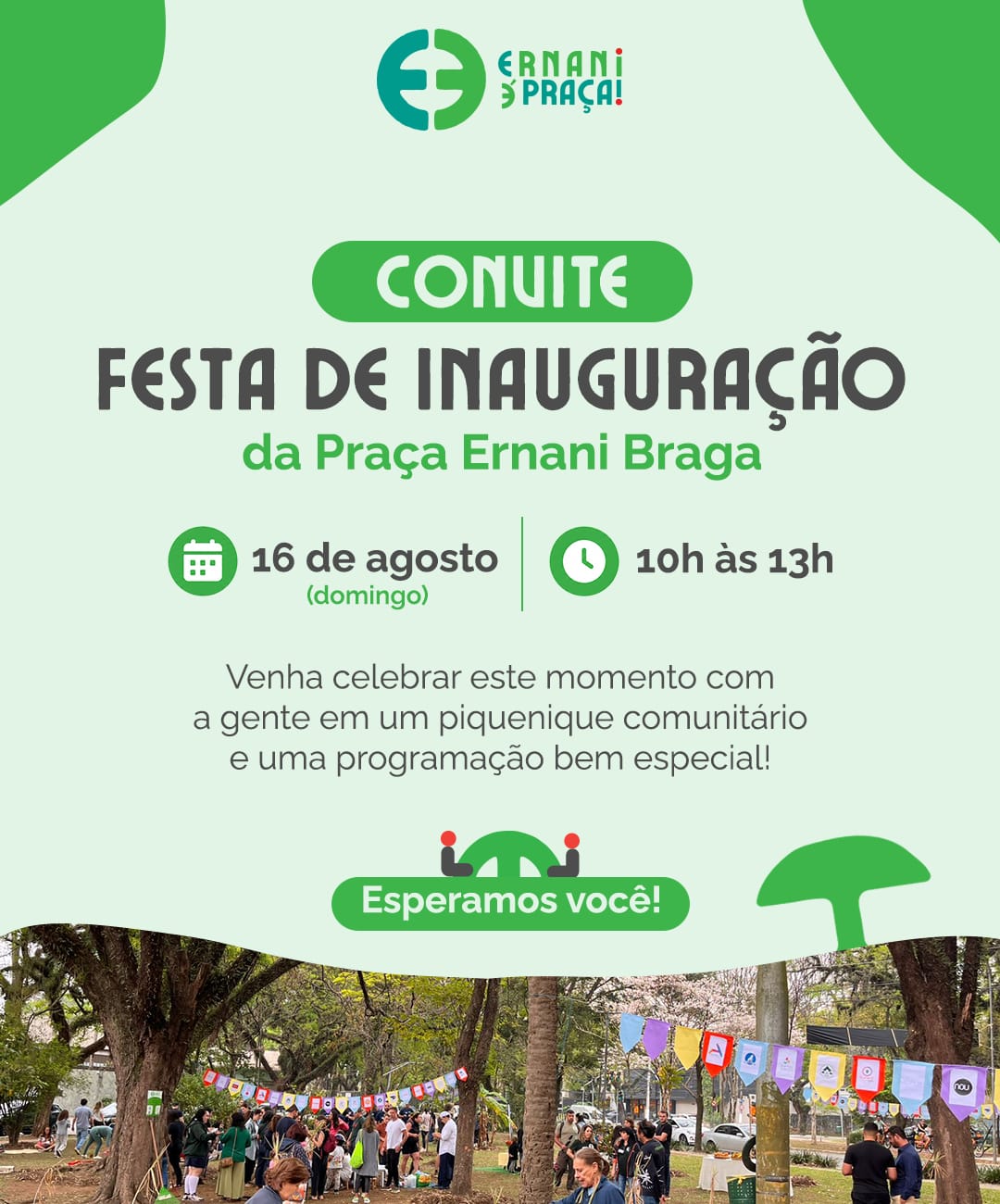 Evento inaugura ‘nova era’ da praça Ernani Braga, após mobilização de moradoras